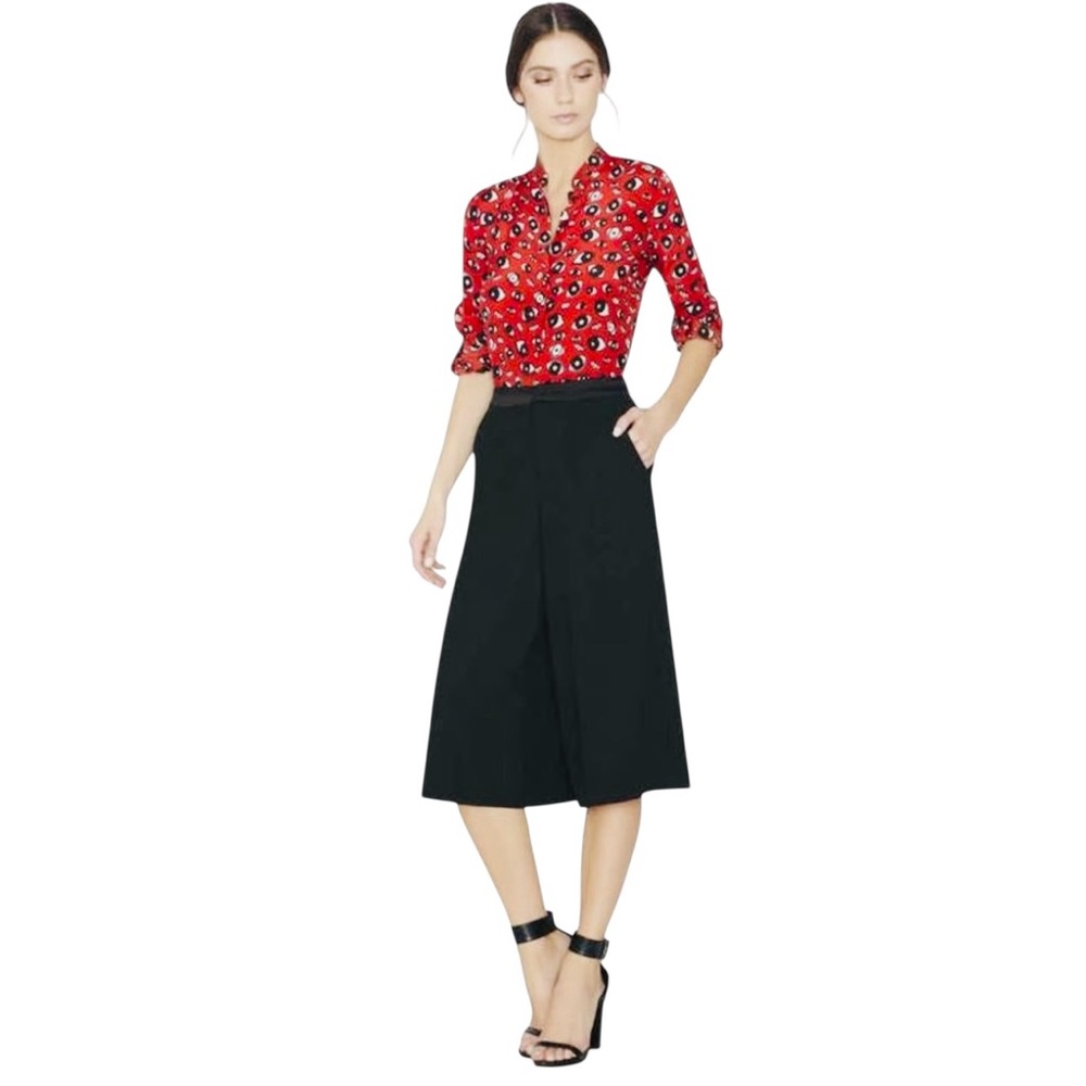 ALICE + OLIVIA MARLENA GAUCHO BLK PANT.